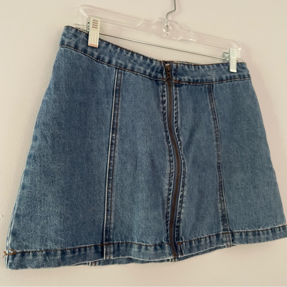 Altar'd State Blue Denim Mini Skirt Size S - Picture 11 of 13